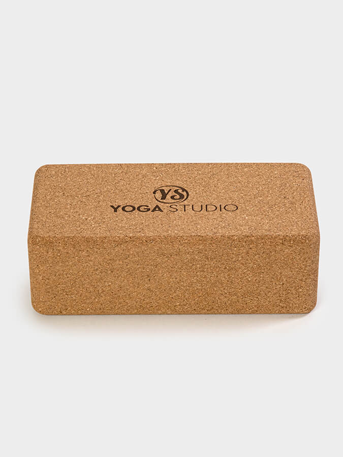 Yoga Studio The Comfortable Cork Yoga Block - branded