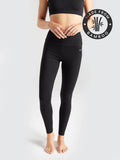BAM Enduro Bamboo Deep Waistband Damen Yoga Leggings - Schwarz