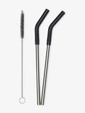 Klean Kanteen 2 Stück (8mm) Straws Set - Schwarz
