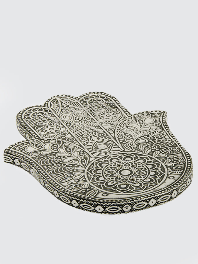 Namaste Hamsa Hand Embossed Incense Ash Catcher Holder