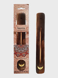 Namaste Karma Scents Brass Inlay Mango Wood Räucherhalter - Mond
