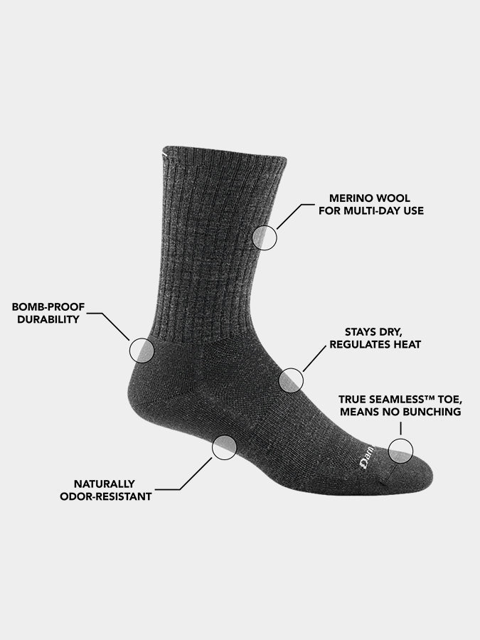 Darn Tough 1657 Men's The Standard Crew Cushioned Lightweight Socks