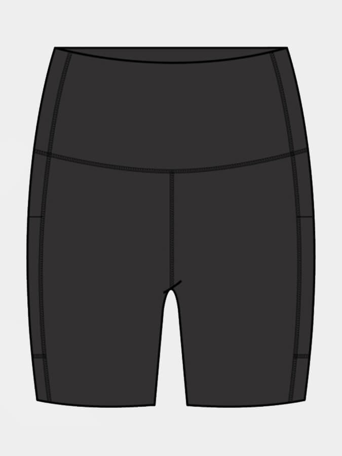 Tavi Stash & Dash Women's Biker Shorts 6" - Ebony