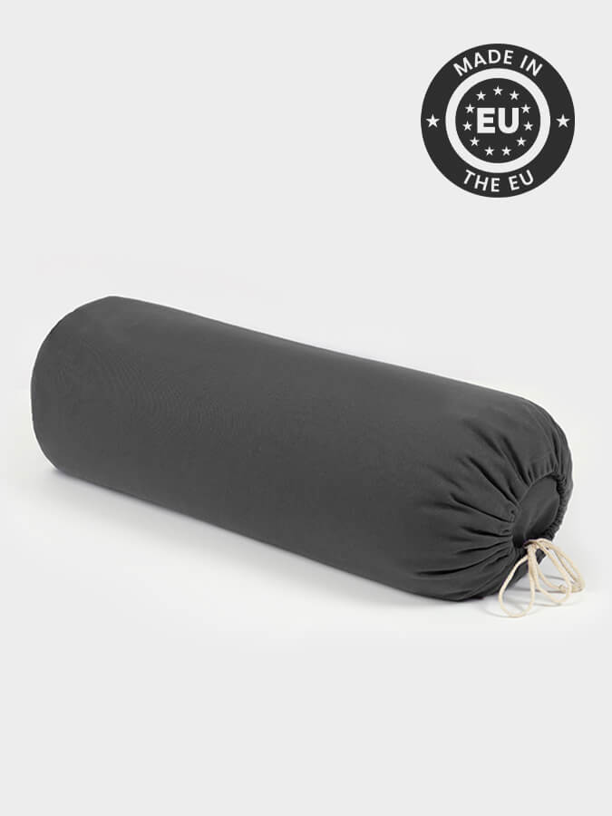 Yoga Studio EU Organic Buckwheat Drawstring Bolster - Grey