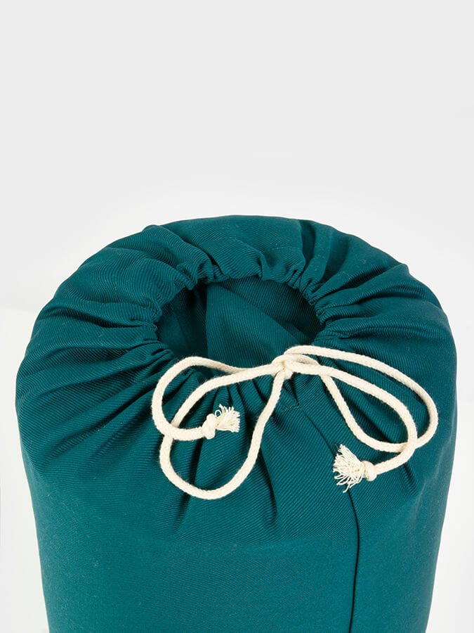 Yoga Studio EU Organic Buckwheat Drawstring Bolster - Teal