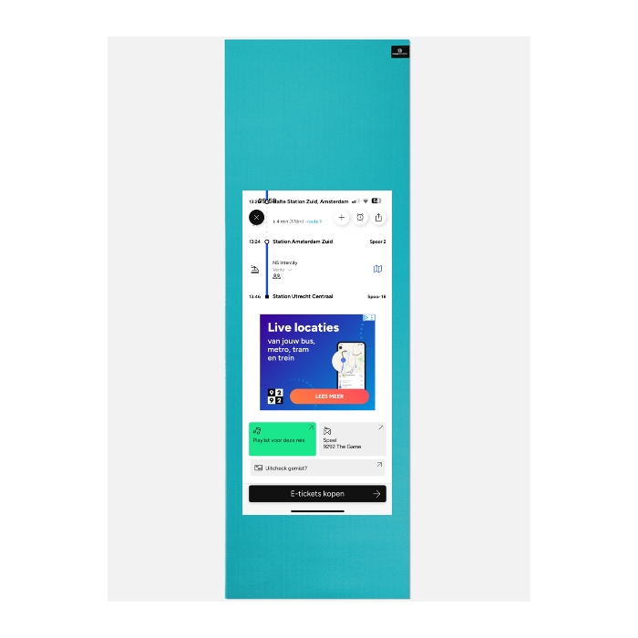Personalised Yoga Mat 6mm With Custom Design - Turquoise