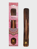 Namaste Karma Scents Brass Inlay Mango Holz Weihrauch Ash Catcher Holder - Star