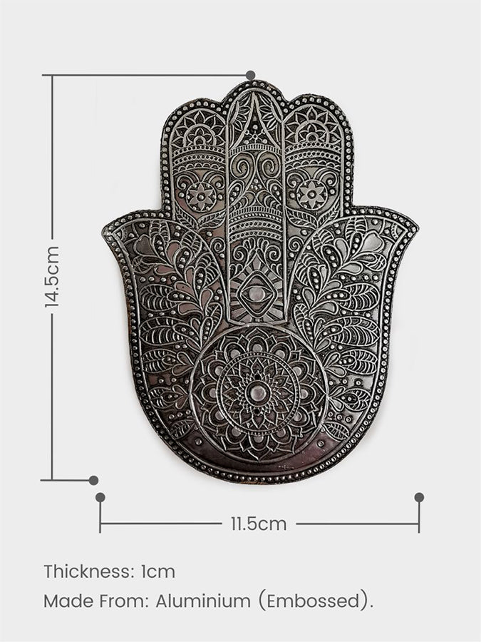Namaste Hamsa Hand Embossed Incense Ash Catcher Holder