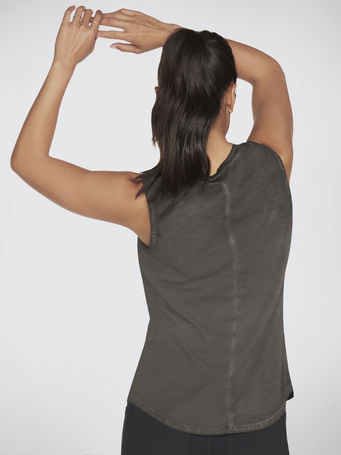 Skechers Diamond Wash Hatha V-Neck Women's Tank Vest Top