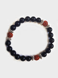 Yoga Studio Black Onyx & Rudraksha Mala Perle Armband
