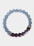 Yoga Studio Amethyst & Chaledony Stein Mala Perle Armband