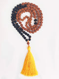 Yoga Studio Rudraksha Mit schwarzem Stern Mala Perlen