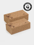Yoga Studio Standard Größe Cork Yoga Brick Twin Pack - Lively Lilium