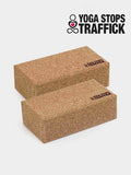 Yoga stoppt Traffick Standard Größe Cork Yoga Brick - Twin Pack